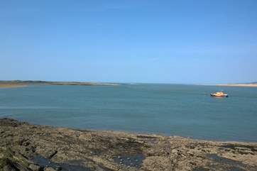 This is the view across the estuary and out to sea - just a few steps away from the cottage.