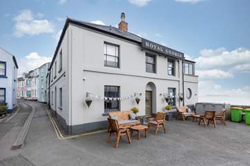 The local pub is just down the road.
