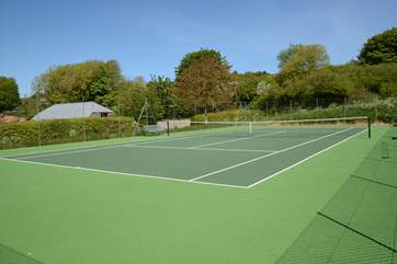This fabulous tennis court is a real bonus for the energetic. There is plenty of outside space, offering a farm setting that children will be sure to remember. Do please supervise children at all times.