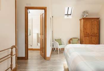 Peeking through to the en-suite shower room.