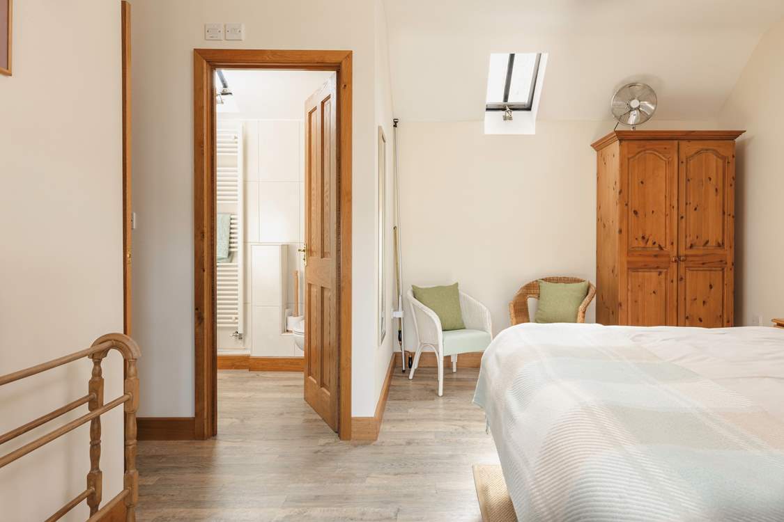 Peeking through to the en-suite shower room.