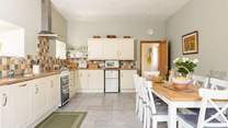 The kitchen/dining-room is a very sociable space for all the family.
