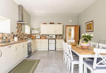 The kitchen/dining-room is a very sociable space for all the family.