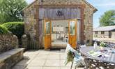 The view from your sunny patio. The farm buildings are visible here on the right hand side. - Thumbnail Image