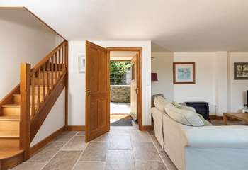 Head upstairs from the sitting-room.