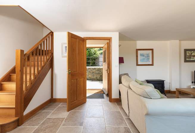 Head upstairs from the sitting-room.