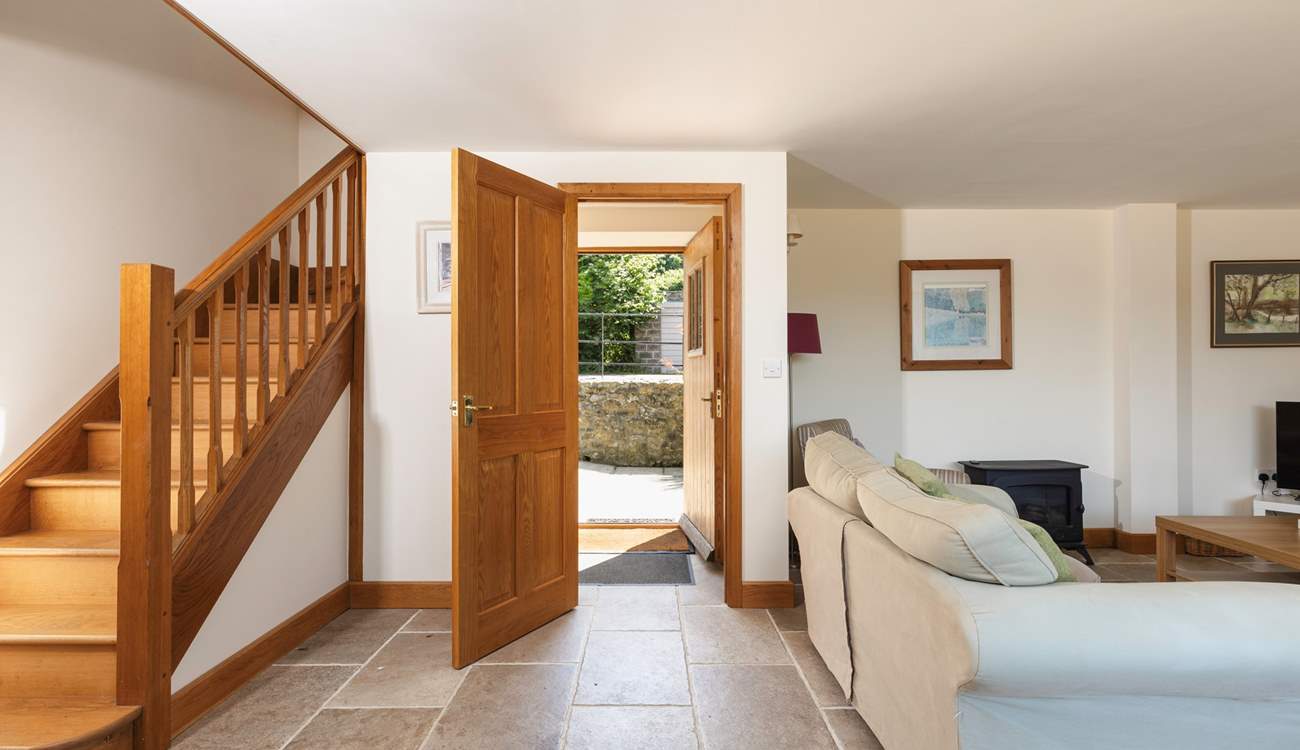 Head upstairs from the sitting-room.