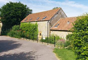 The rear of Sturthill Stable where you will park up and walk across the bridge that runs over a little stream, idyllic! 