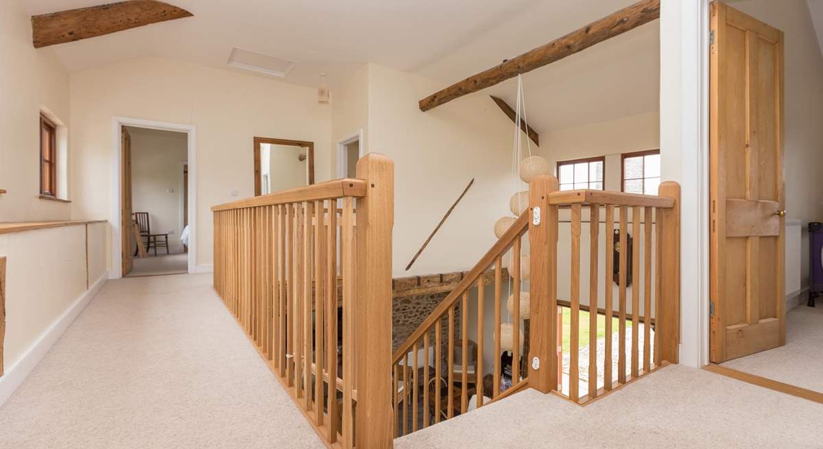 There is a grand landing linking the four first floor bedrooms.