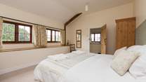 This is the other bedroom upstairs (bedroom 4) that looks out over the garden.