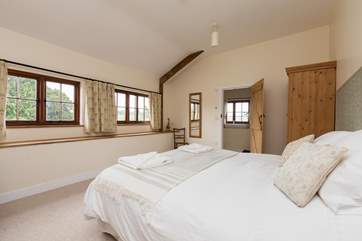 This is the other bedroom upstairs that looks out over the garden.