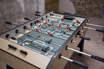 Children and adults will enjoy the table-football!