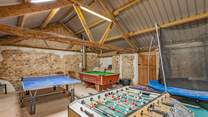 Children and adults will enjoy the table-football!