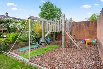 This is the play-area - there is a sand pit in the far corner too.