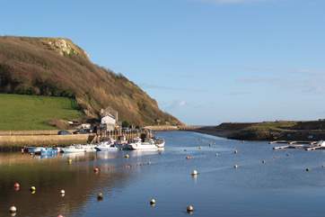 Seaton harbour is very picturesque.