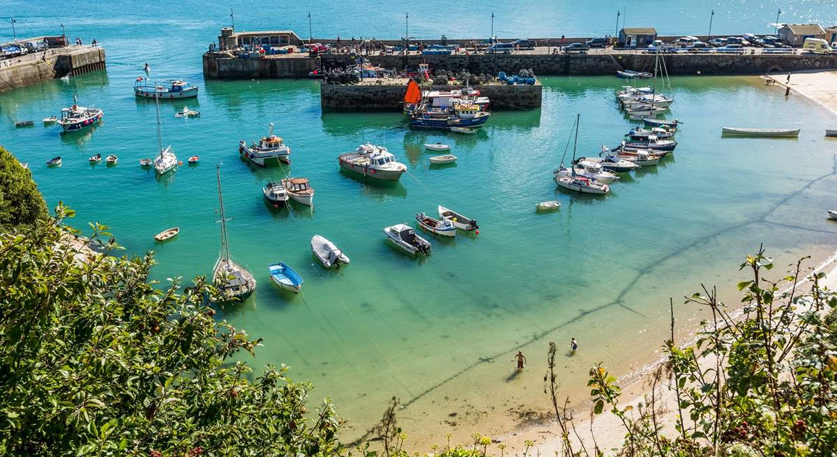 The pretty harbourside of Newquay, renowned for stunning surfing beaches.