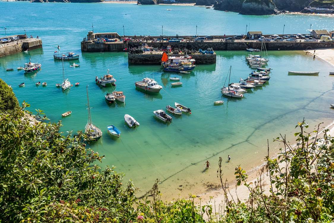 The pretty harbourside of Newquay, renowned for stunning surfing beaches.