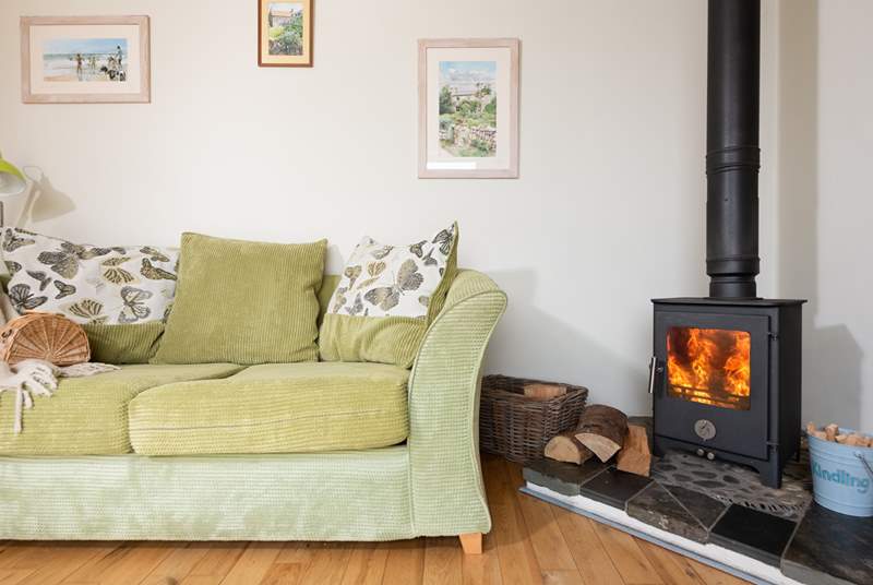 The wood-burner will keep you warm throughout the year. 