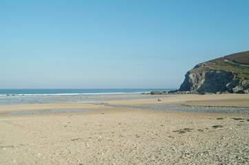 Sandy Porthtowan beach.