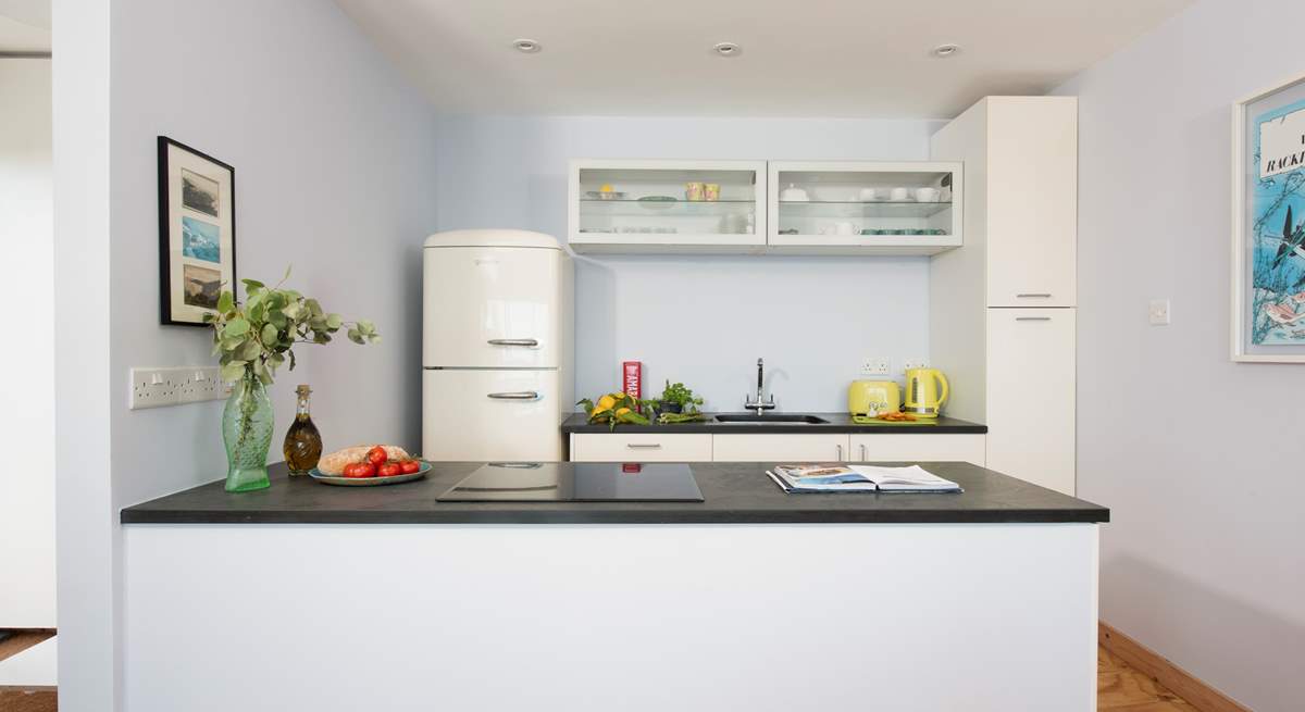 The stylish and modern kitchen.