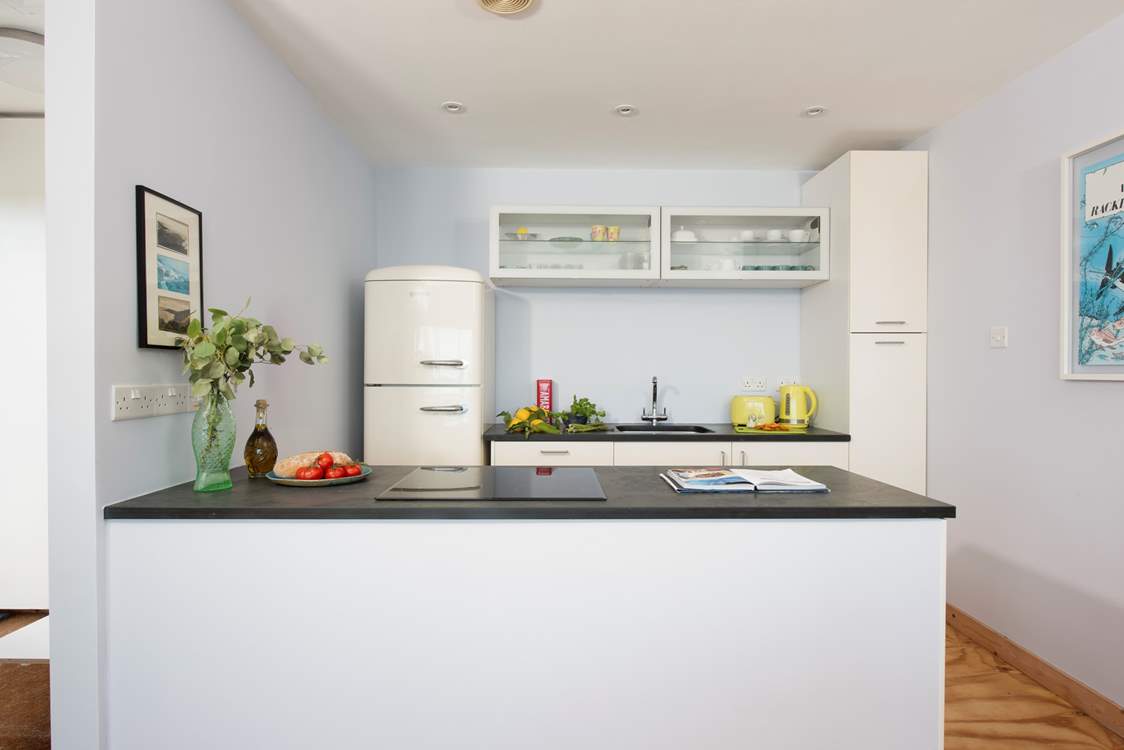 The stylish and modern kitchen.