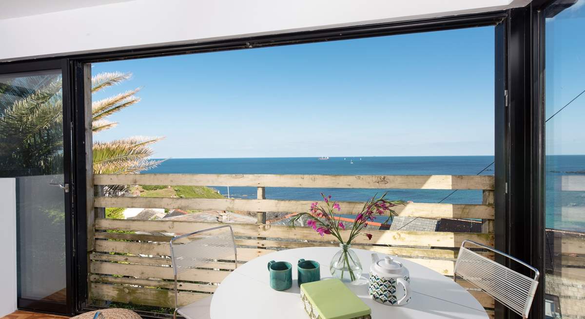 The panoramic ocean view is captivating.