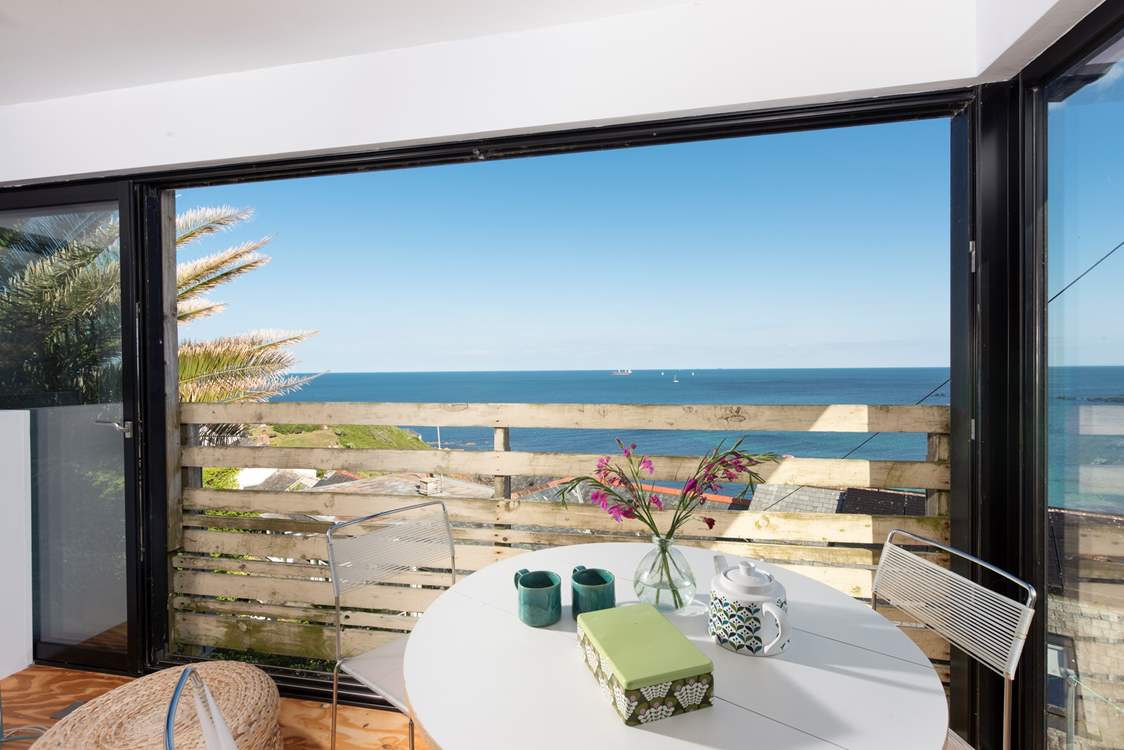 The panoramic ocean view is captivating.