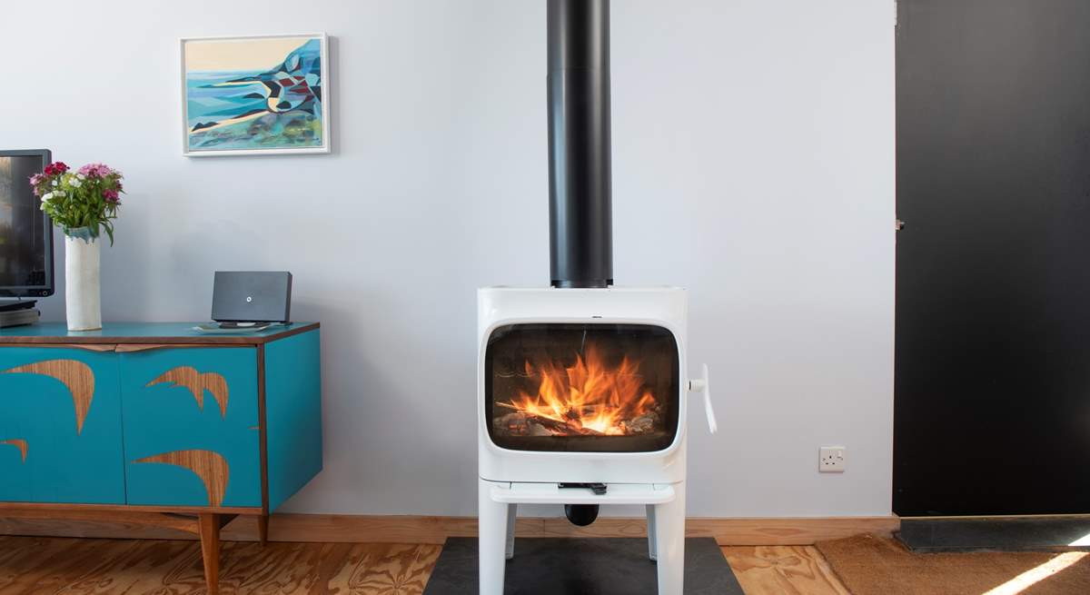 The stylish wood-burner for cooler evenings.