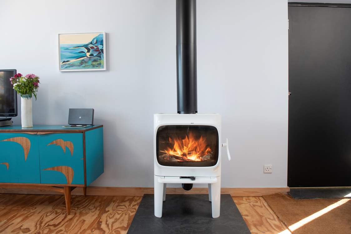 The stylish wood-burner for cooler evenings.