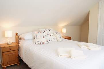 The double bedroom is bright and comfortable.