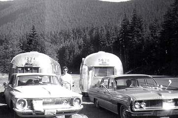 This is original photography of Airstream 1234 touring the USA in the fifties.