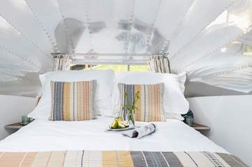 Snuggle into the double bed at the end of an exciting day.