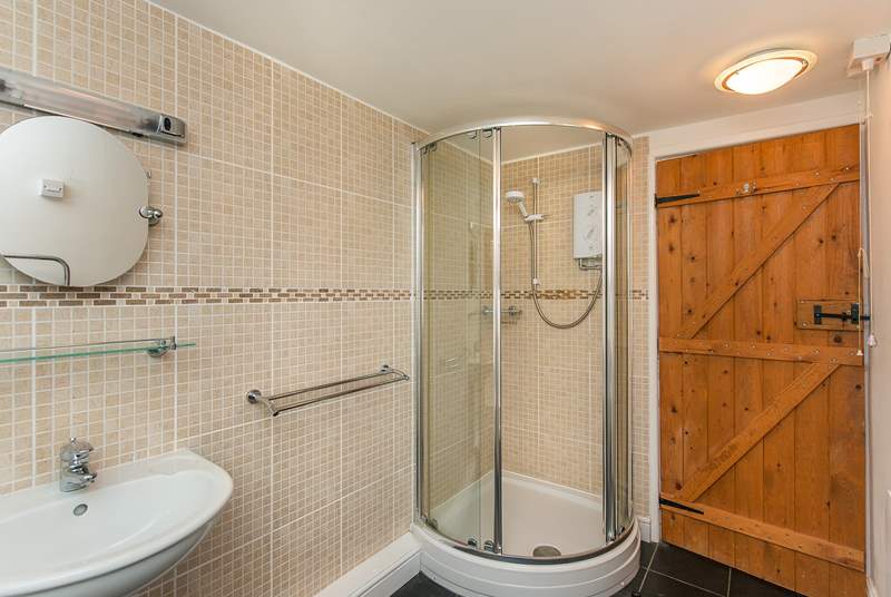 The stylish shower-room on the ground floor.