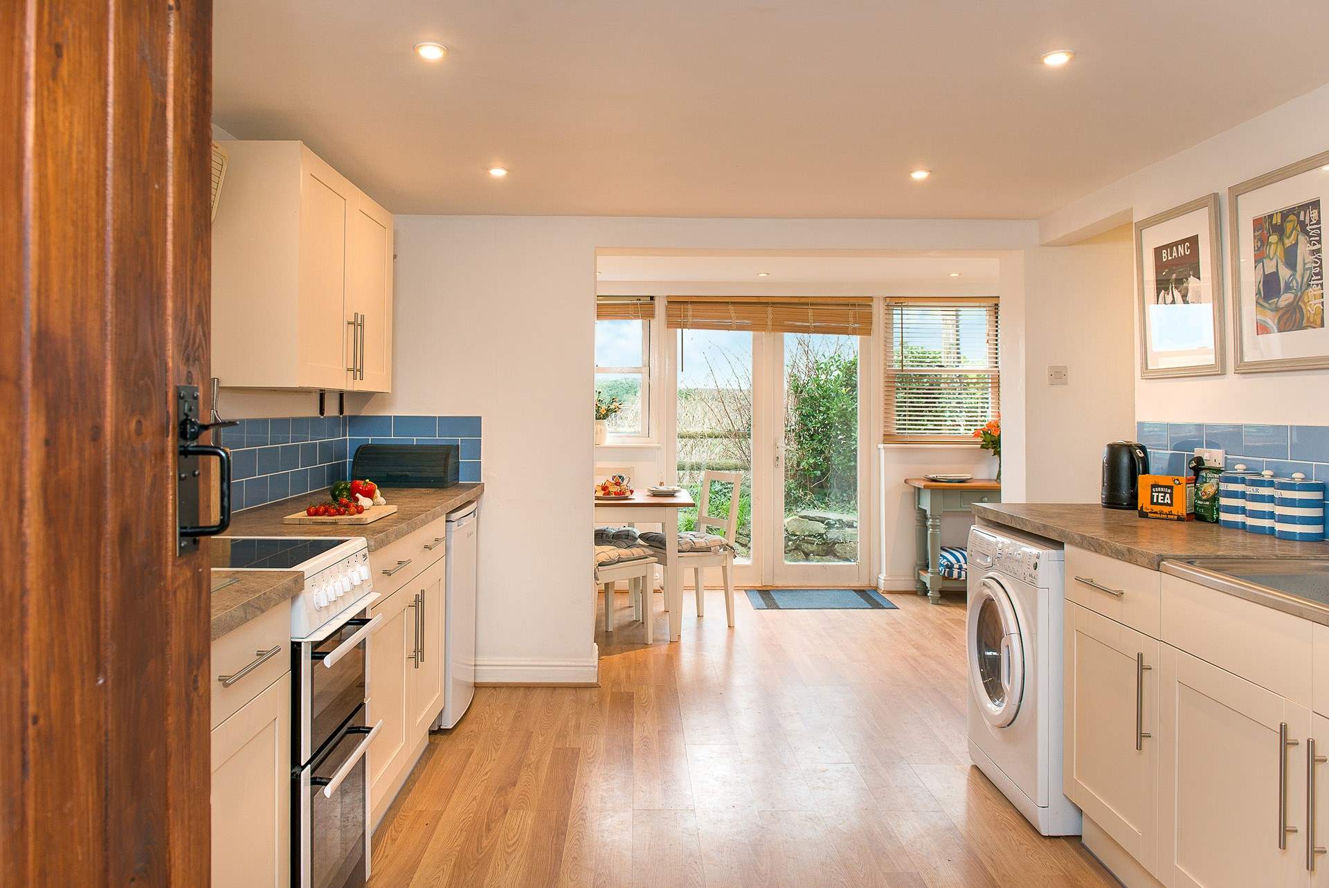 The light and bright kitchen diner.