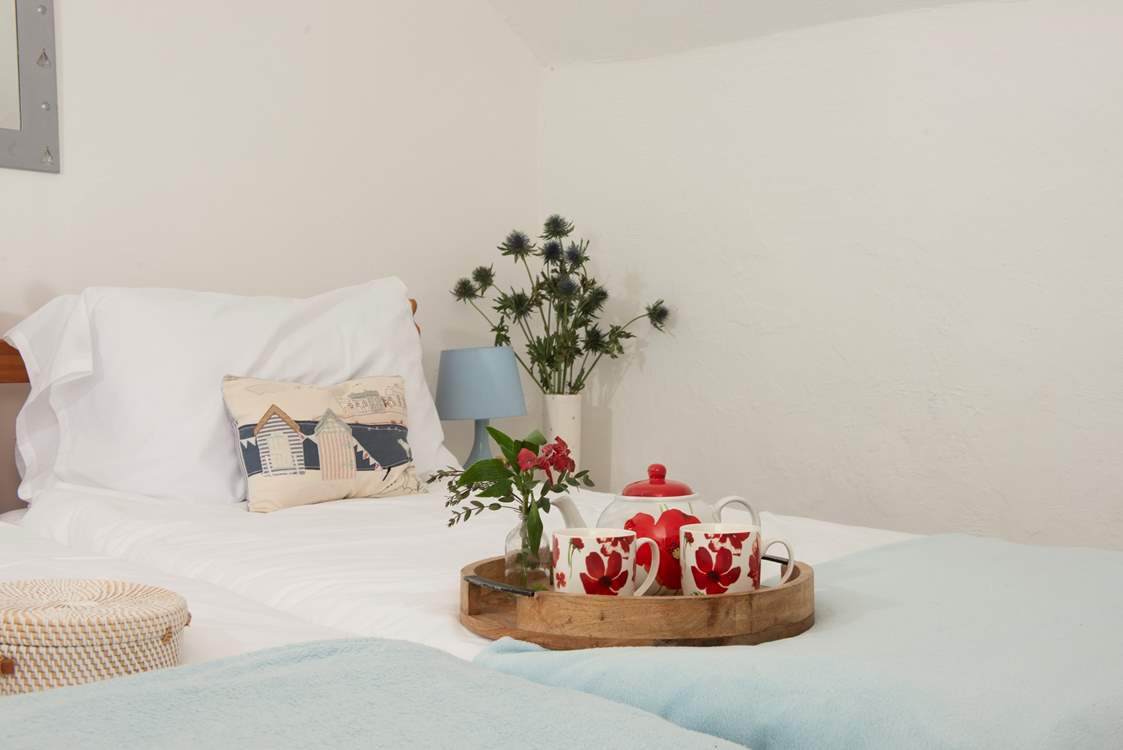 Charming seaside decor at Sunnyside Cottage.