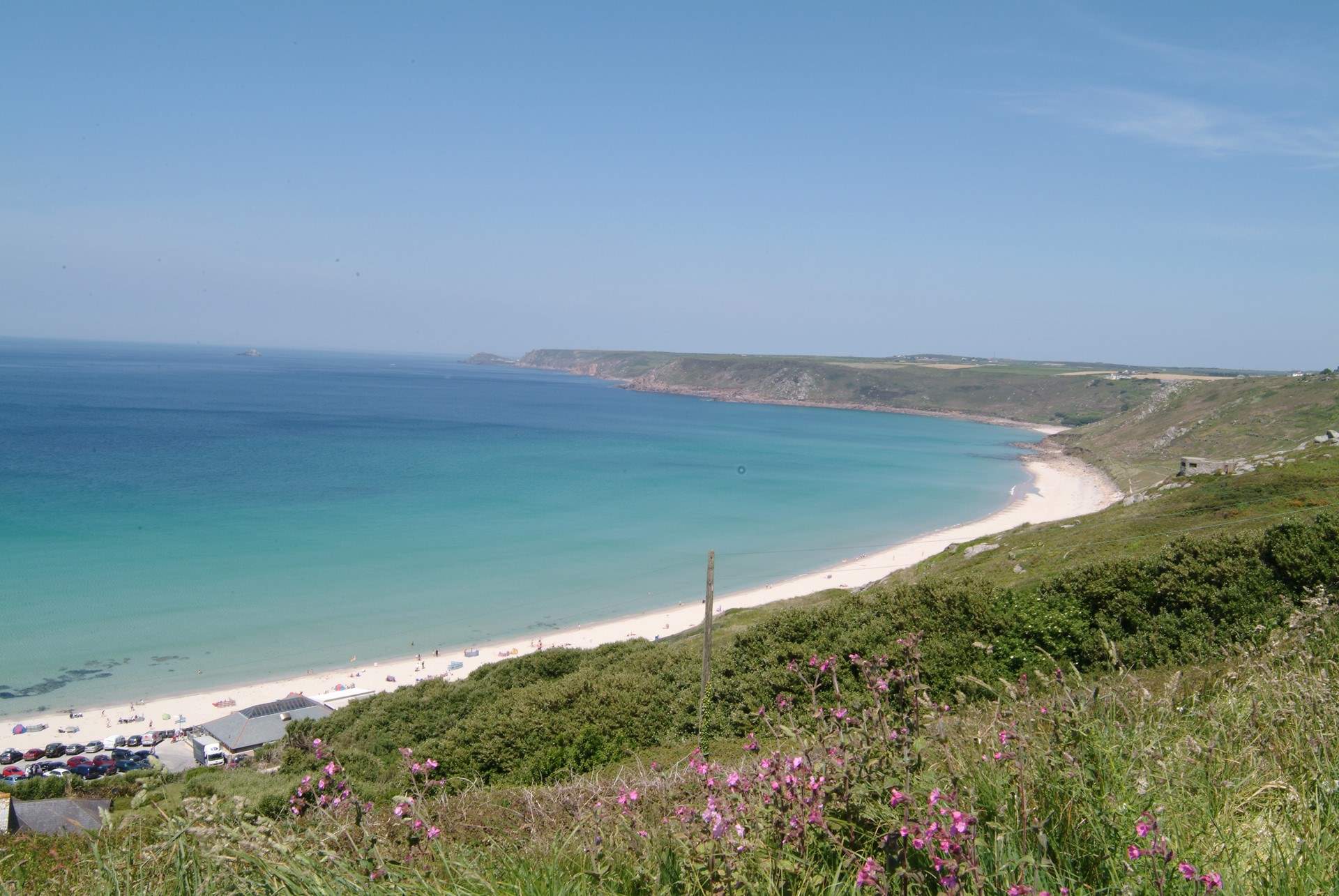 Sennen Cove has a long stretch of golden sand.
