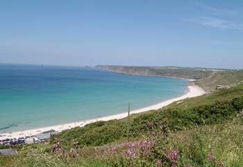 Sennen Cove has a long stretch of golden sand.