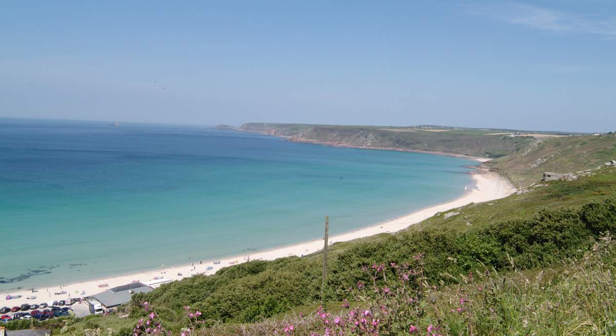 Sennen Cove has a long stretch of golden sand.