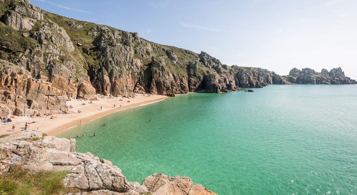 Picnic at Porthcurno.