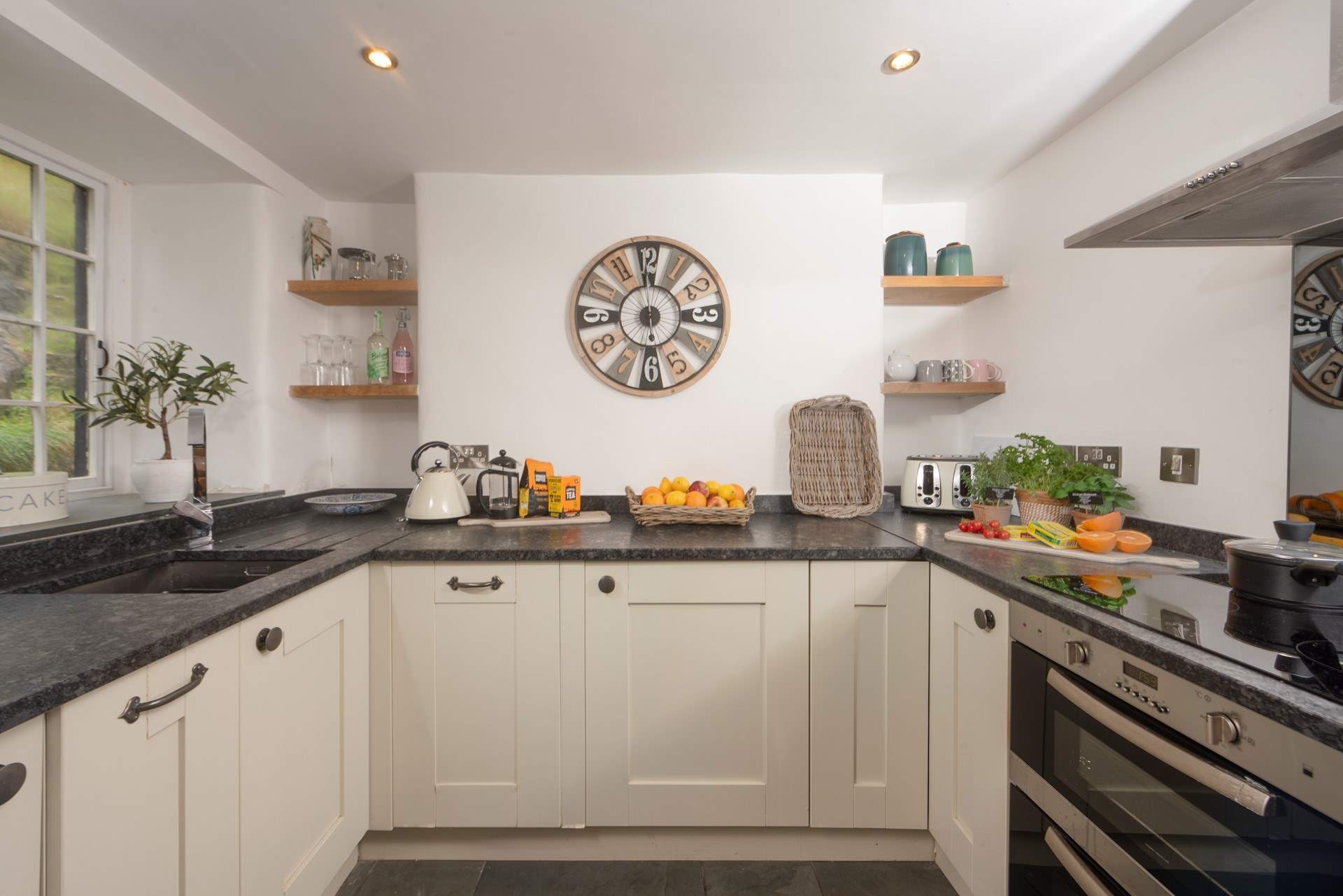 There is a very well-equipped kitchen in this traditional cottage.