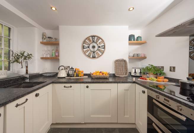 There is a very well-equipped kitchen in this traditional cottage.