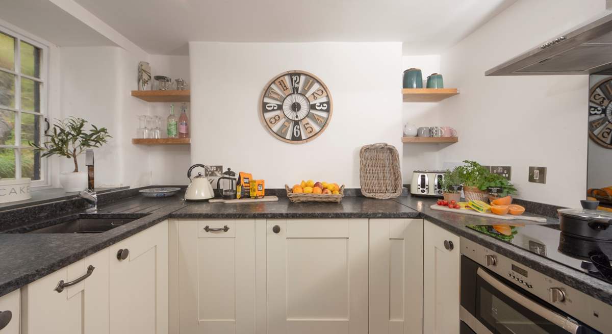 There is a very well-equipped kitchen in this traditional cottage.