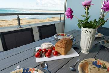Eat outside on a beautiful day. The sea is just as mesmerising out-of-season.