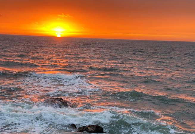 Enjoy beautiful sunsets and the ever changing ocean views from your balcony.