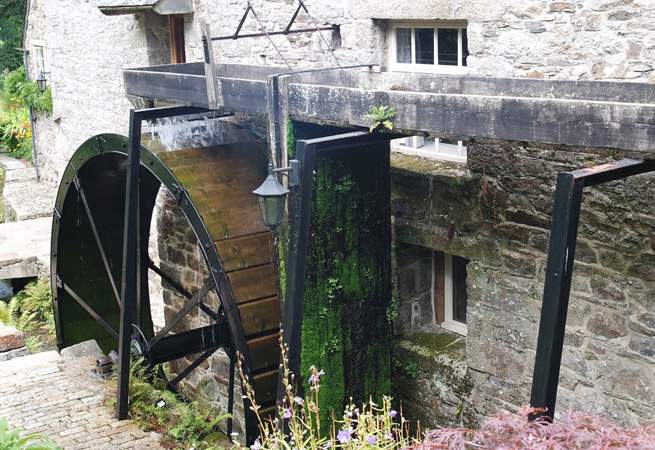 The water wheel has been restored to working order.
