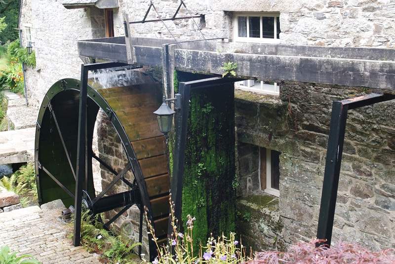 The water wheel has been restored to working order.