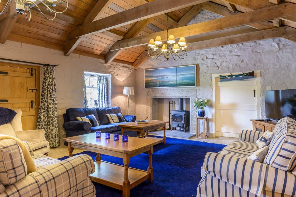 The luxurious sitting-room is a great place for the whole family to gather.
