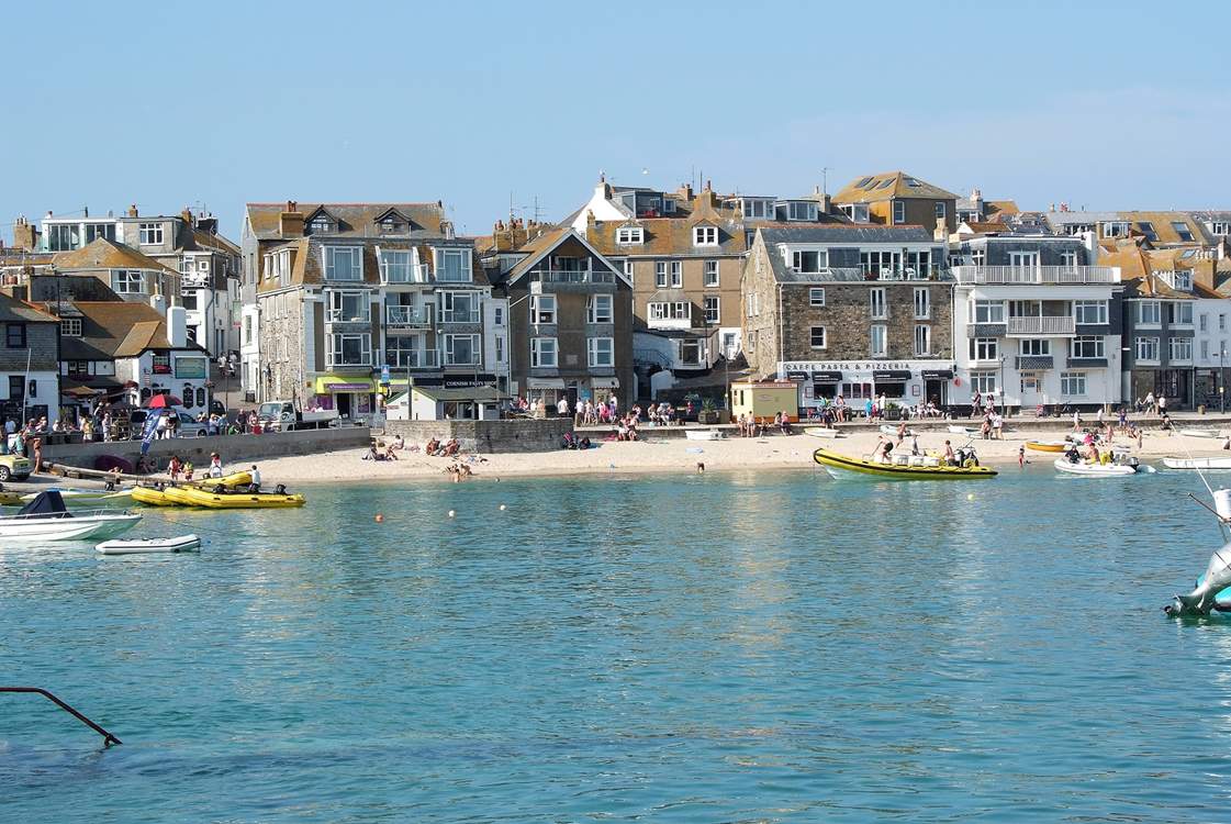 The lovely harbour at St Ives.