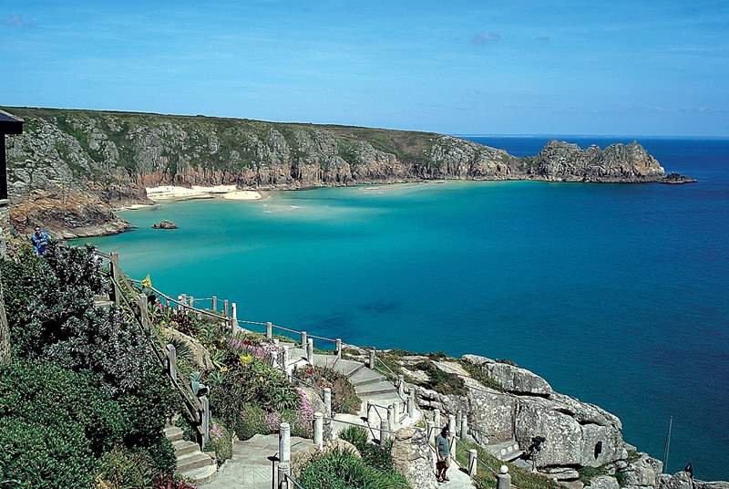 Porthcurno beach and the Minack Theatre are approximately 10 miles away.