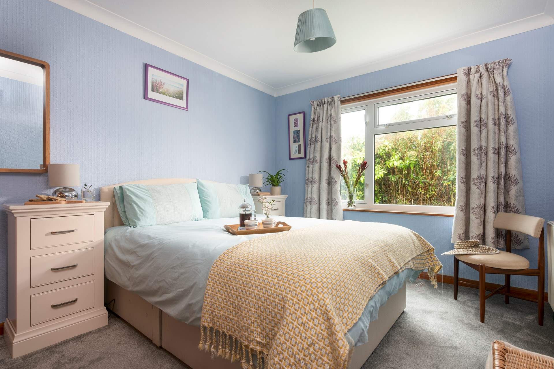 The pretty main bedroom.